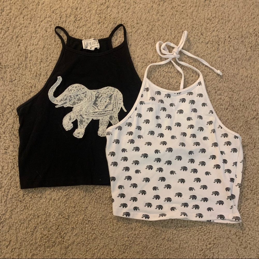 ❤️PacSun LA Hearts Crop Tops, set of 2!